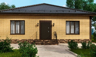 Проекты одноэтажных домов из кирпича | Строй-Дмт - Димитровград от 3617 рублей