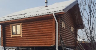 Баня из оцилиндрованного бревна под ключ в Димитровграде - от 134329 рублей